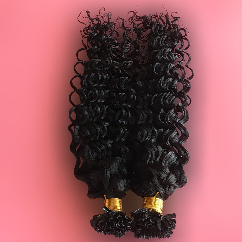 Deep Wave Flat Tip Human Hair Extensions (100 pc)