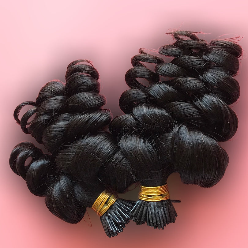 Loose Wave I Tip Human Hair Extensions (100 pc)