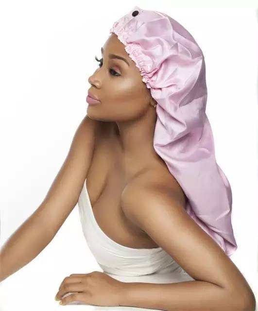 Wholesale custom logo satin bonnet silk wraps bonnet with long